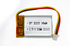 3.7V 302030 140mAh GPS聚合物锂电池
