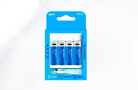1.5V锂电池 AA AAA可充电蓝色带挂卡可Type-c口充电